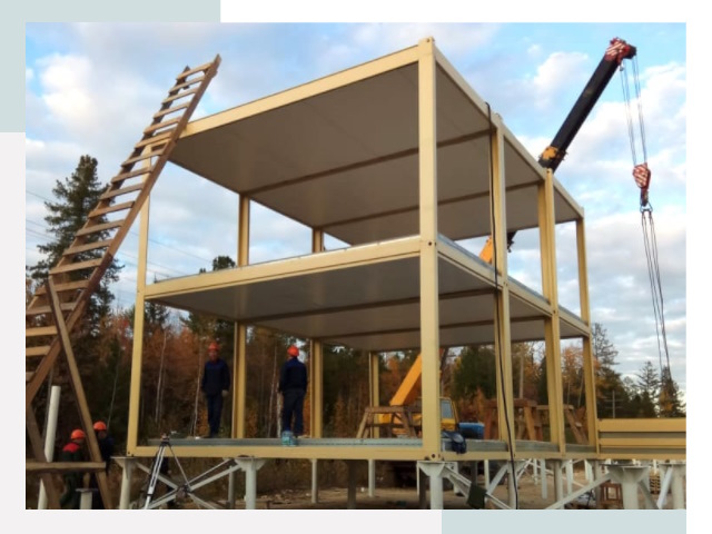 Строительство модульных здания Топки