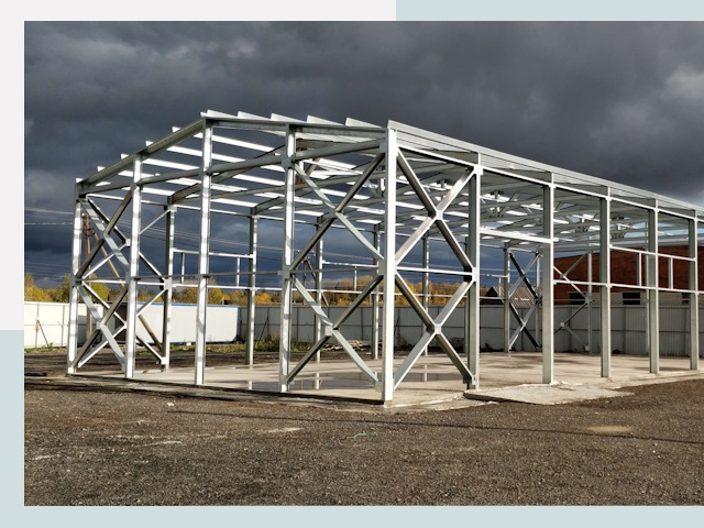 Двускатные ангары в Топки от 608 руб. за квадрат