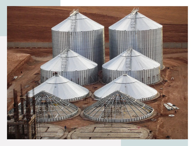 Строительство зерновых силосов в Топках