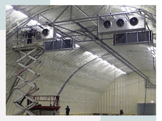 Оснащение ангаров в Топках