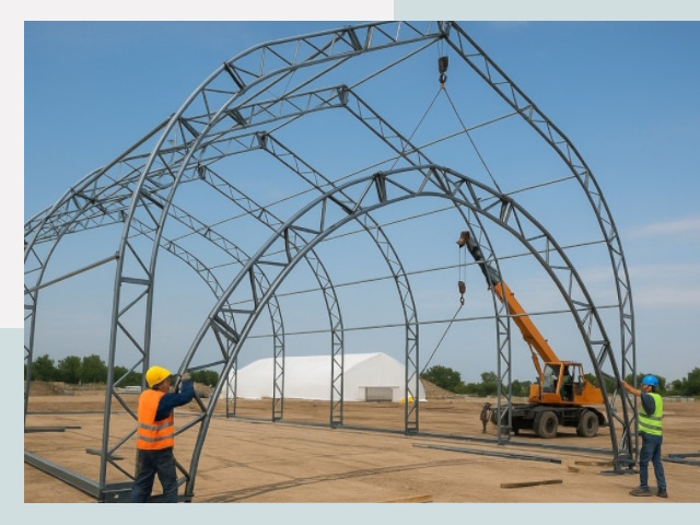 Монтаж ангаров в Топках от 608 руб. - Надежно и быстро